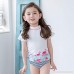 Toddler Baby Girls Swimsuit Set Tankini Kids Two Pieces Swimwear Rash Guard with Hat 1-5t B07MFJGR6L